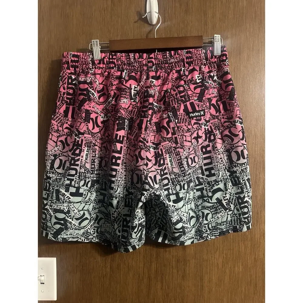 Hurley cannonball volley stretch swim trunks sz LG BKE EXCELLENT swim beach pool - Picture 2 of 8